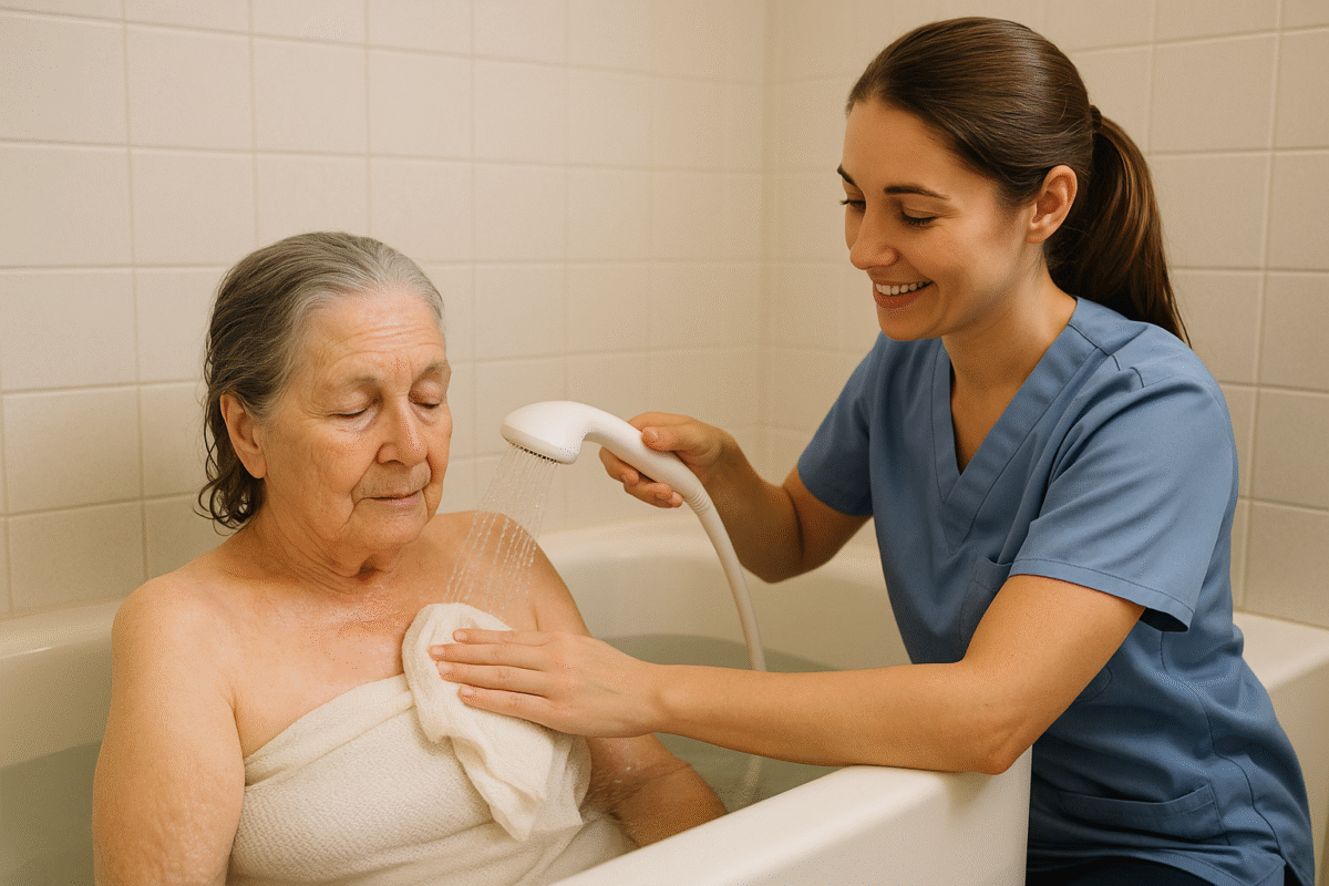 Assisting clients with Sponge, Tub, and Shower Baths