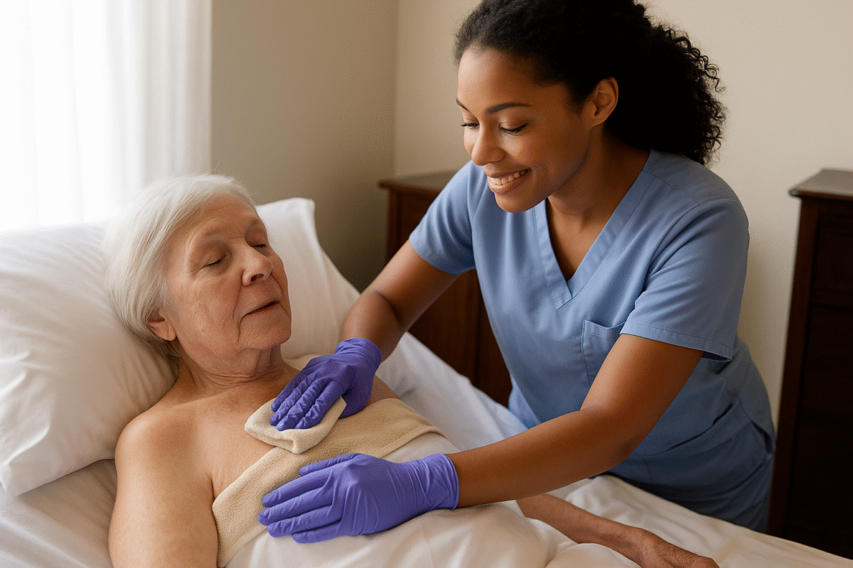 Assisting Clients with Bed Baths