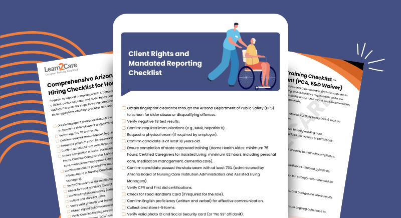 Colorado direct care staff compliance checklist